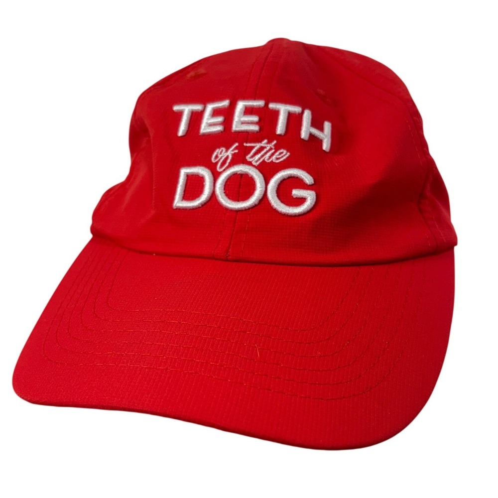 Imperial Teeth of the Dog Golf Hat Red Performance Adjustable Cap WPL285